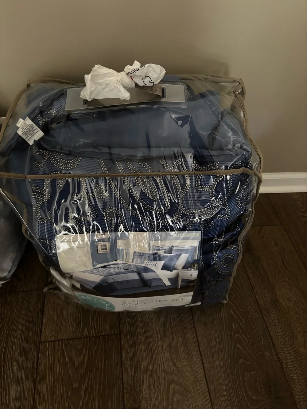 Martha Stewart Navy Paisley 9-Piece Comforter Set